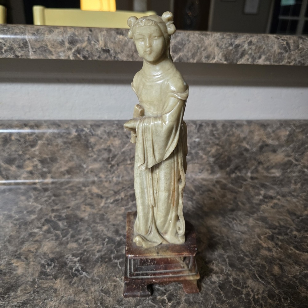 Vintage Chinese Soapstone‎ Figure Guan Yin